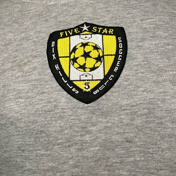 Dix Hills Soccer Club Men's Size Small Logo Crest Hoodie Sports Gray - Picture 3 of 6
